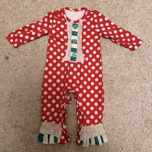 Baby girl Christmas romper